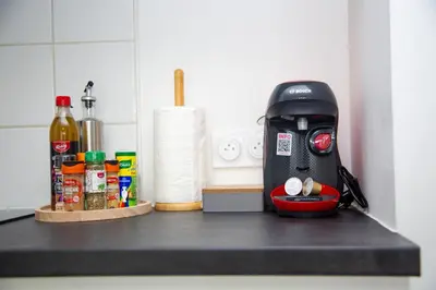 Cuisine ou kitchenette dans l'établissement Studio chic Nantes, calme assuré