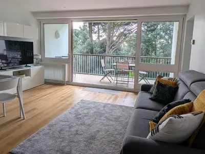 Balcon ou terrasse dans l'établissement Ker Maretz Appartement lumineux entre côte et parc