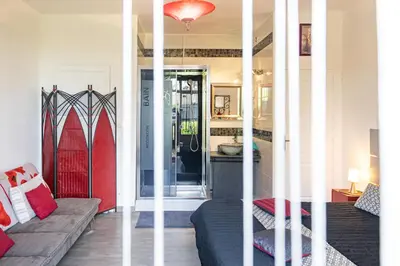 Coin salon dans l'établissement Chambres d'Hotes du Haut Anjou