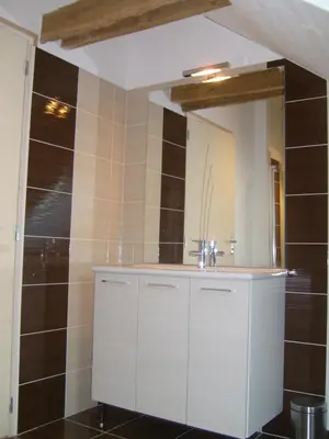 Salle de bains dans l'établissement Le Chêne Blanc