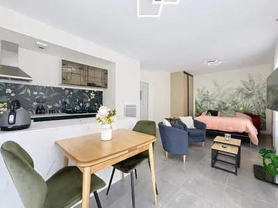 Coin salon dans l'établissement Studio moderne Thouaré sur Loire