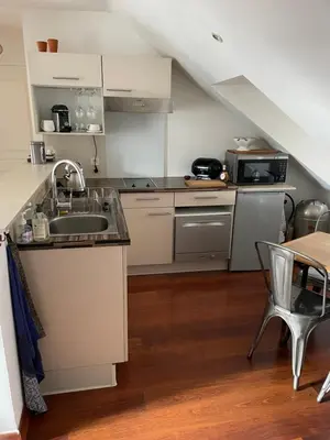 Cuisine ou kitchenette dans l'établissement 2 pièces de 46 m2 en plein cœur de Nantes