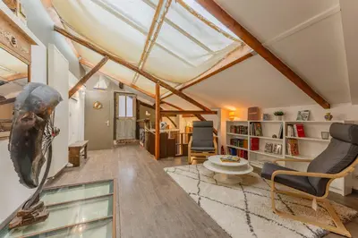 Coin salon dans l'établissement La Capitainerie - Maison 6p avec grande terrasse