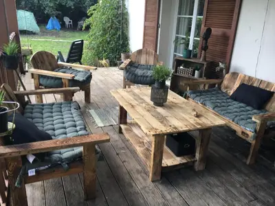 Coin salon dans l'établissement Chambre d'hôtes Sous Les Grands Chênes ZEN