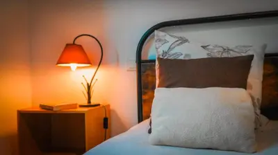Un ou plusieurs lits dans un hébergement de l'établissement Chambre d'hôtes Sous Les Grands Chênes ZEN
