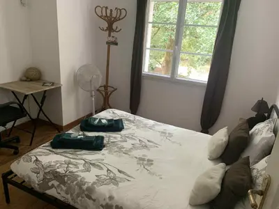 Un ou plusieurs lits dans un hébergement de l'établissement Chambre d'hôtes Sous Les Grands Chênes ZEN