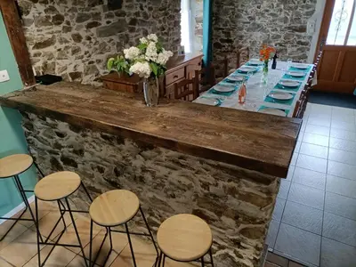 Coin salon dans l'établissement Gite La Morinière, en Vendée