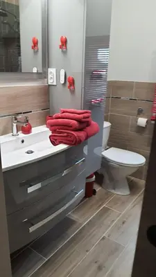 Salle de bains dans l'établissement Les Chambres des 4 Vents - Chambres doubles à l'étage