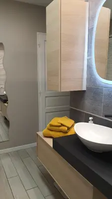 Salle de bains dans l'établissement Les Chambres des 4 Vents - Chambres doubles à l'étage