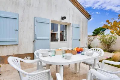 Balcon ou terrasse dans l'établissement Maison pour 6, à proximité du centre ville