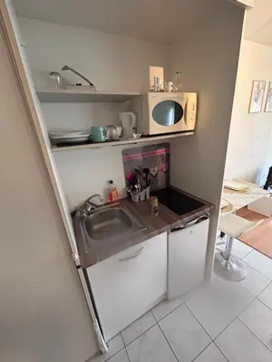 Cuisine ou kitchenette dans l'établissement Nid Dor avec Parking
