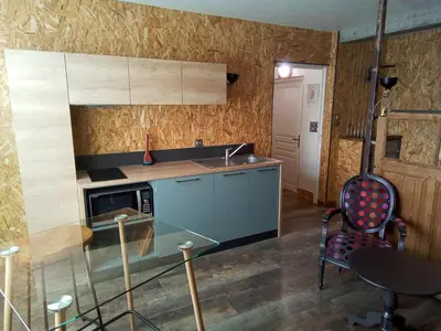 Cuisine ou kitchenette dans l'établissement Comme à la maison