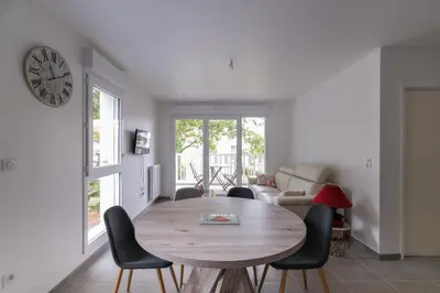 Coin salon dans l'établissement L'Escapade pornicaise - Joli appt à Pornic