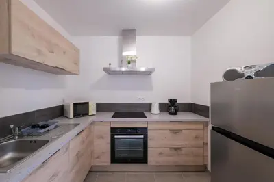 Cuisine ou kitchenette dans l'établissement L'Escapade pornicaise - Joli appt à Pornic