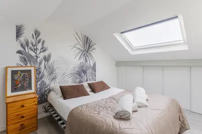 Un ou plusieurs lits dans un hébergement de l'établissement Maison Athlos - Quartier calme au coeur de Nantes