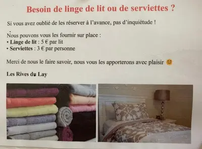 Un ou plusieurs lits dans un hébergement de l'établissement Les rives du Lay gîte Elbée