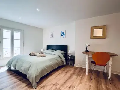 Un ou plusieurs lits dans un hébergement de l'établissement Charmant Triplex, T4 Hyper Centre Angers