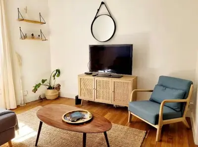 Télévision ou salle de divertissement dans l'établissement Charmant Triplex, T4 Hyper Centre Angers