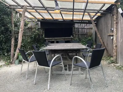 Terrasse ou espace extérieur de l'établissement Le Triskel de Bertaud