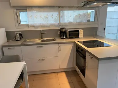 Cuisine ou kitchenette dans l'établissement Gîte de Bonabry