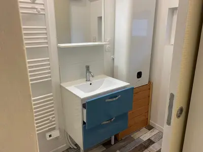 Salle de bains dans l'établissement Gîte de Bonabry