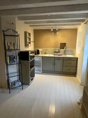 Cuisine ou kitchenette dans l'établissement Le petit Pavillon