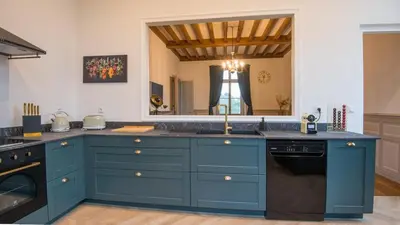 Cuisine ou kitchenette dans l'établissement l'écrin du lac
