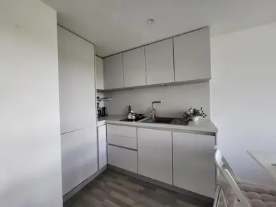 Cuisine ou kitchenette dans l'établissement Maison rénovée près de la mer avec 2 piscines, parking et animaux acceptés - FR-1-364-174