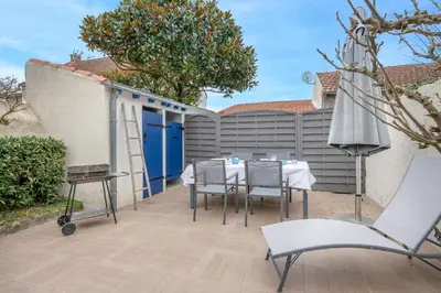 Terrasse ou espace extérieur de l'établissement Plage à 200m, maison mitoyenne de plain-pied, 4 pers