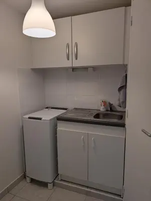 Cuisine ou kitchenette dans l'établissement Maison chaleureuse au cœur du centre ville