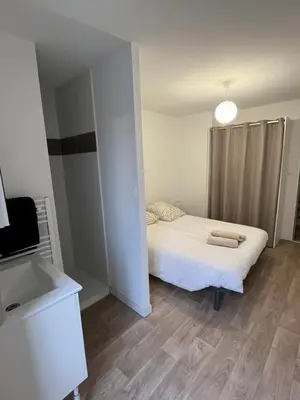 Un ou plusieurs lits dans un hébergement de l'établissement Maison de bourg