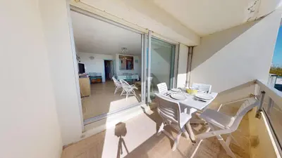 Coin salon dans l'établissement Balcon de la plage