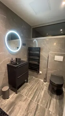 Salle de bains dans l'établissement Maison cozy proche centre ville