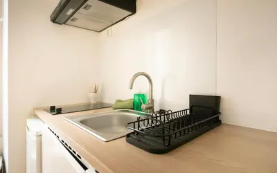 Cuisine ou kitchenette dans l'établissement Le Bouffay - Quiet and soothing studio