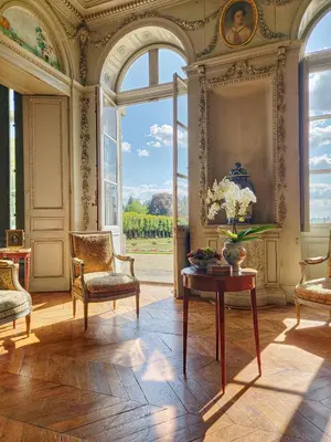 Coin salon dans l'établissement Château de Craon