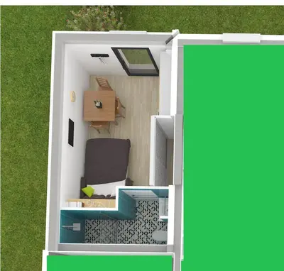 Plan de l'établissement Studio 2 à 4 personnes, 12 kilomètres du parc du Puy du F