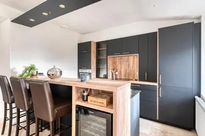 Cuisine ou kitchenette dans l'établissement Chez Popone Maison de bourg