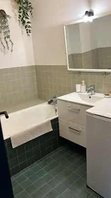 Salle de bains dans l'établissement La roue Bleue