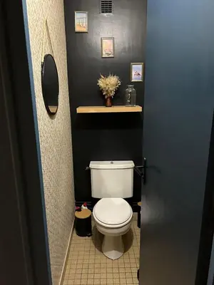 Salle de bains dans l'établissement La roue Bleue