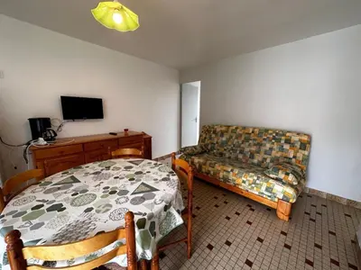 Télévision ou salle de divertissement dans l'établissement Maison de Vacances Notre Dame-de-Monts - 4 Pers - Animaux Acceptés - FR-1-540-305