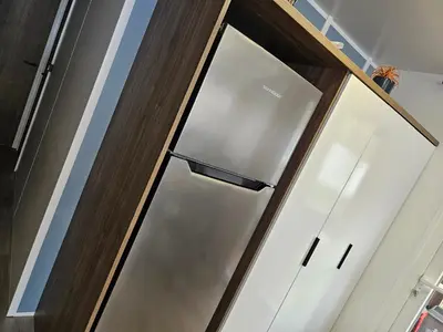 Cuisine ou kitchenette dans l'établissement Chez Sandy et Romain