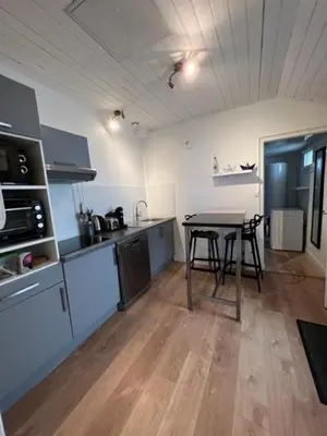 Cuisine ou kitchenette dans l'établissement Maison 43m2 meublée 200m plage
