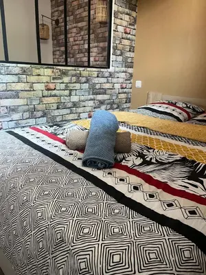 Un ou plusieurs lits dans un hébergement de l'établissement Comfy Loft - Dalby