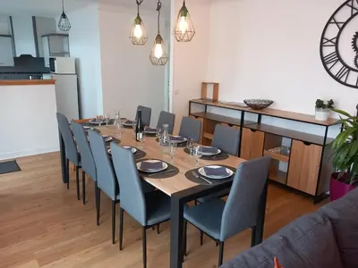 Cuisine ou kitchenette dans l'établissement Gîte du moulin