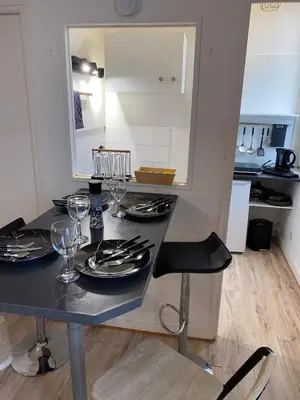 Cuisine ou kitchenette dans l'établissement Charmant T2 - Centre - 4 personnes