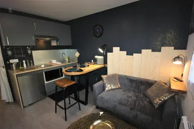 Cuisine ou kitchenette dans l'établissement L'Appart - Résidence Chez Gally à Angers
