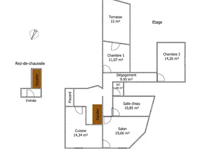 Plan de l'établissement Charmant gîte à Saint-André-Goule-d'Oie proche Puy du Fou - FR-1-426-570