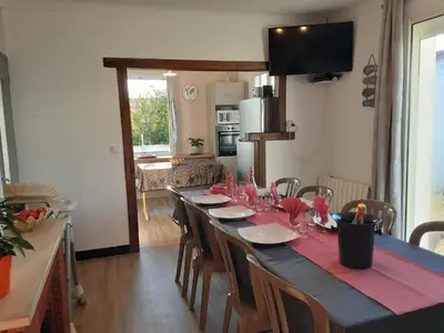 Cuisine ou kitchenette dans l'établissement Maison du pêcheur, forêt et océan