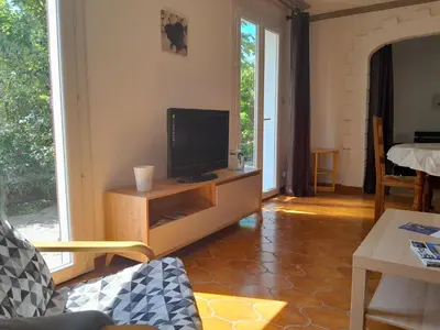 Télévision ou salle de divertissement dans l'établissement Le gîte de l'Ecureuil - 4 personnes