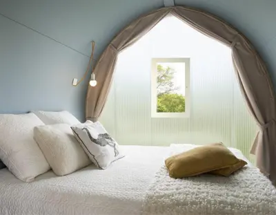 Un ou plusieurs lits dans un hébergement de l'établissement Camping l'Hermitage